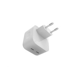WG - Síťová nabíječka GaN 2x USB-C 35W, bílá