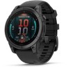 Garmin fenix® E – 47 mm, AMOLED, Slate grey steel / Černý silikonový řemínek, EU