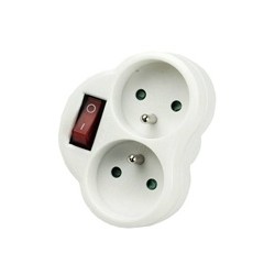 Konnoc DX-R2S rozbočka dvojzásuvka s vypínačem