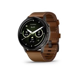 Garmin Venu 4 (45 mm) Slate / Černý silikonový řemínek a Hnědý kožený řemínek, EU (upravit kartu)