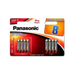 PANASONIC Alkalické baterie - Pro Power AAA 4+4F 1,5V balení - 8ks