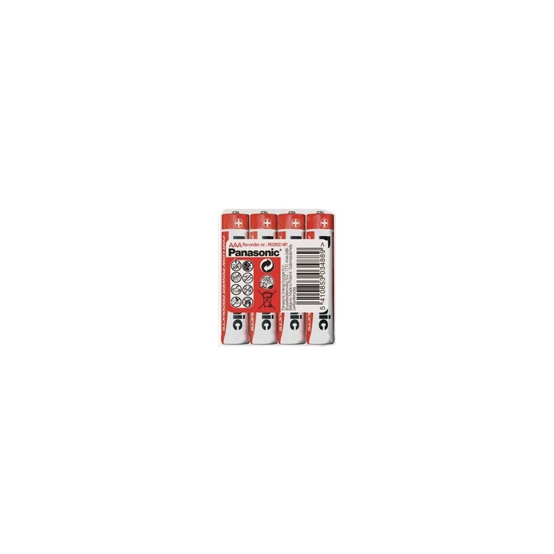 PANASONIC Zinkouhlíkové baterie Red Zinc R03RZ/4P AAA 1,5V (shrink 4ks)