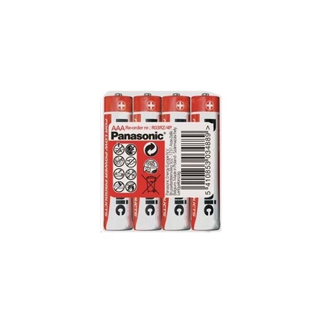 PANASONIC Zinkouhlíkové baterie Red Zinc R03RZ/4P AAA 1,5V (shrink 4ks)