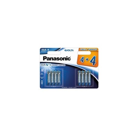 PANASONIC Alkalické baterie Evolta Platinum LR03EGE/8BW 4+4F AAA 1,5V (Blistr 8ks)