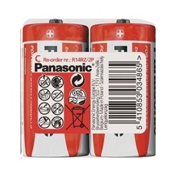 PANASONIC Zinkouhlíkové baterie Red Zinc R14RZ/2P C 1,5V (shrink 2ks)