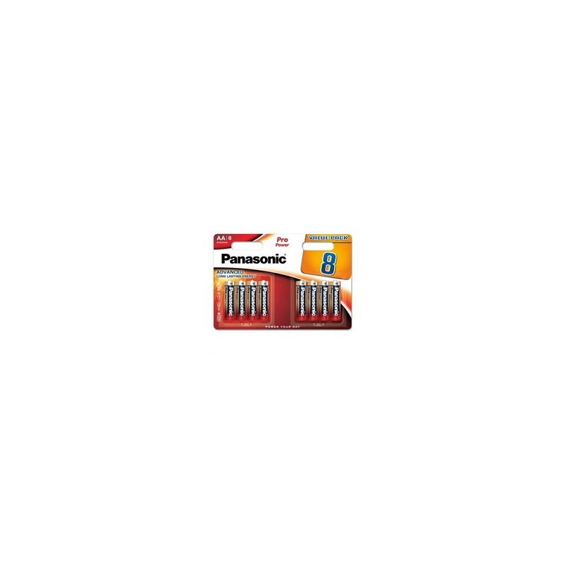 PANASONIC Alkalické baterie Pro Power LR6PPG/8BW AA 1,5V (Blistr 8ks)