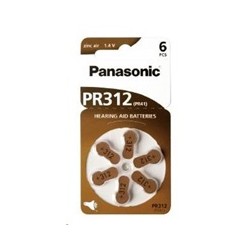 PANASONIC Zinkovzduchová baterie PR-312(41)/6LB AA 1,2V (Blistr 6ks)