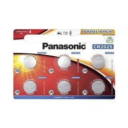 PANASONIC Lithiová baterie (knoflíková) CR-2025EL/6BP 3V (Blistr 6ks)