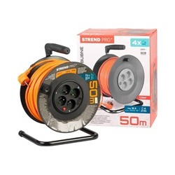 Strend Pro DG-FB04 buben 50m plast 4xzas. 3x1,5mm oranžová (213059)