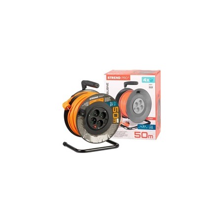 Strend Pro DG-FB04 buben 50m plast 4xzas. 3x1,5mm oranžová (213059)