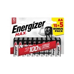 Energizer LR6/20 Max AA 15+5 zdarma
