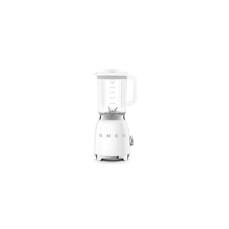 Smeg BLF03WHEU mixér, 800 W, 4 programy, funkce pulse, 18000 RPM, nerezové ostří, Ice crush, 50's Style, bílý