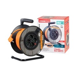 Strend Pro DG-FB04 buben 25m plast 4xzas. 3x1,5mm oranžová (213053)