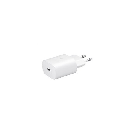 Samsung cestovní nabíječka EP-TA800EWE, PD, Fast charging, USB-C, 25 W, bílá, (bulk)