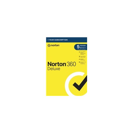 NORTON 360 DELUXE 50GB +VPN 1 uživatel pro 5 zařízení na 1 rok - ESD