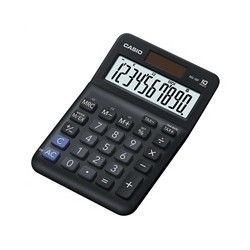 CASIO kalkulačka MS 10 F, černá, stolní, desetimístná