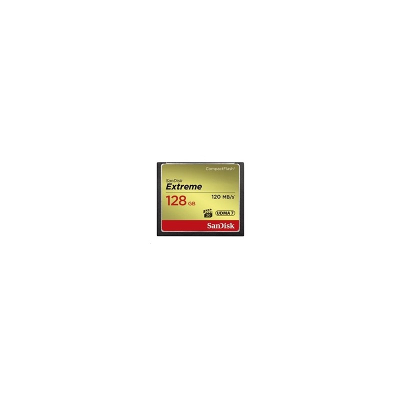 SanDisk Compact Flash Card 128GB Extreme (R:120/W:85 MB/s UDMA7)