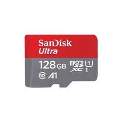 SanDisk MicroSDXC karta 128GB Ultra (140MB/s, A1 Class 10 UHS-I ) + adaptér