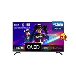 CHiQ U43QST TV 43", UHD, QLED, ultratenká, Google TV, DLG 120 Hz, Dolby Audio, Frameless, metalická