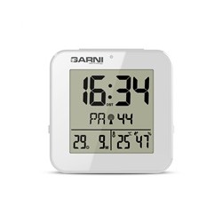 GARNI 138W - digitální budík s teploměrem a vlhkoměrem, bílá