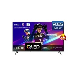 CHiQ U55QST TV 55", UHD, QLED, ultratenká, Google TV, DLG 120 Hz, Dolby Audio, Frameless, metalická