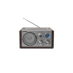 Orava RR-29 A rádio, 1 x 3,5W, AM / FM rádio, USB, AUX vstup, SD karta, hnědá / stříbrná