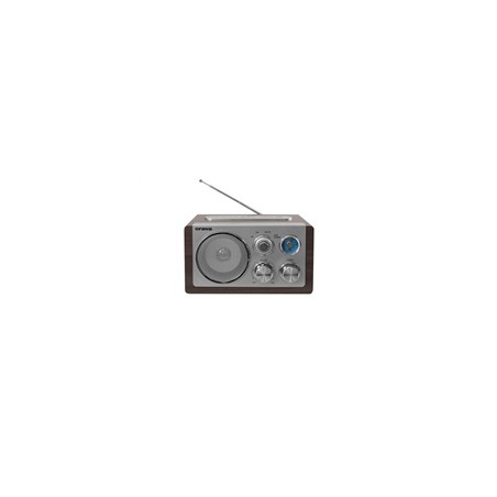 Orava RR-29 A rádio, 1 x 3,5W, AM / FM rádio, USB, AUX vstup, SD karta, hnědá / stříbrná