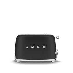Smeg TSF01BLMEU toustovač / topinkovač, 2 toasty, 6 úrovní opékání, zásuvka na drobky, styl. 50. let, matně černá