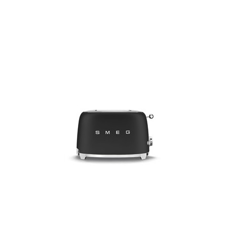 Smeg TSF01BLMEU toustovač / topinkovač, 2 toasty, 6 úrovní opékání, zásuvka na drobky, styl. 50. let, matně černá