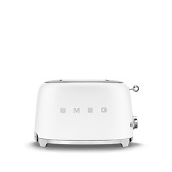 Smeg TSF01WHMEU toustovač / topinkovač, 2 toasty, 6 úrovní opékání, zásuvka na drobky, styl. 50. let, matně bílá