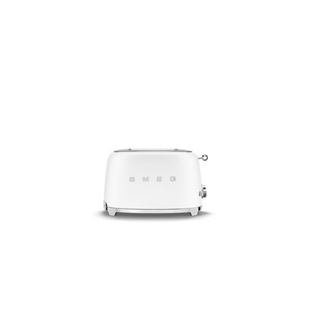 Smeg TSF01WHMEU toustovač / topinkovač, 2 toasty, 6 úrovní opékání, zásuvka na drobky, styl. 50. let, matně bílá
