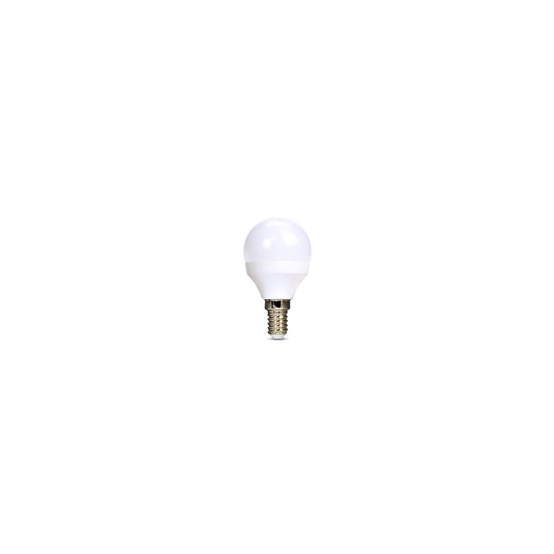 Solight LED žárovka, miniglobe, 6W, E14, 3000K, 510lm, bílé provedení