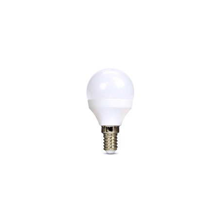 Solight LED žárovka, miniglobe, 6W, E14, 3000K, 510lm, bílé provedení