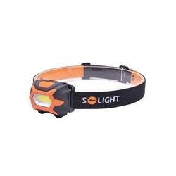 Solight čelová LED svítilna, 3W COB, 3x AAA