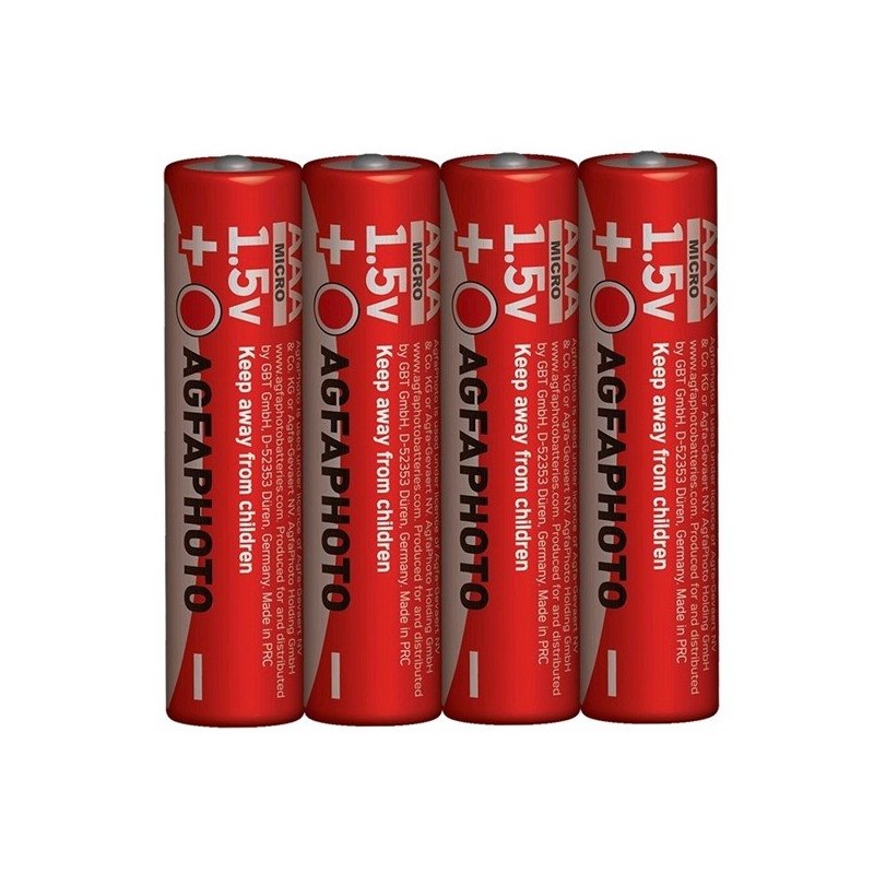 AgfaPhoto zinková baterie AAA, shrink 4ks