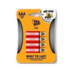 JCB zinko-chloridová baterie R03, blistr 4 ks
