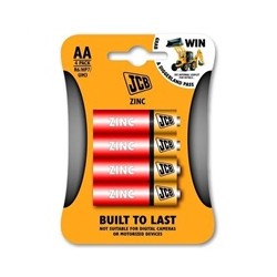 JCB zinko-chloridová baterie R06, blistr 4 ks