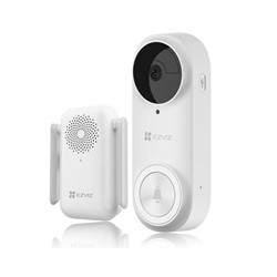 BAZAR - Ezviz DB2 3K - baterií napájený vstupní wi-fi videozvonek - bílý - Po opravě (Komplet)