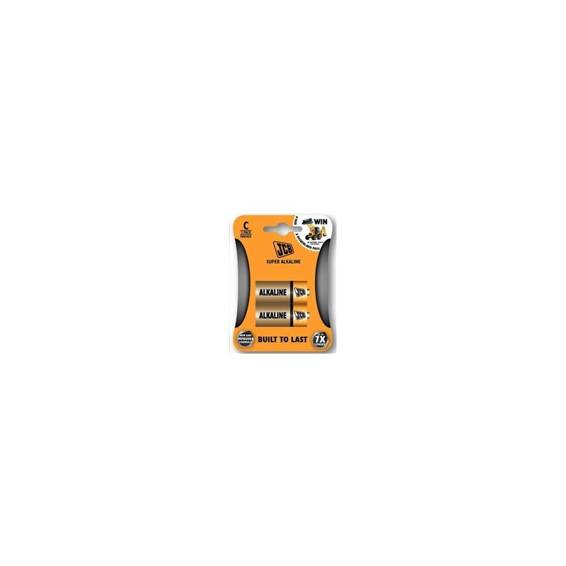 JCB SUPER alkalická baterie LR14, blistr 2 ks