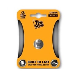 JCB knoflíková lithiová baterie CR2016, blistr 1 ks