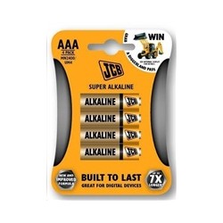 JCB SUPER alkalická baterie LR03, blistr 4 ks