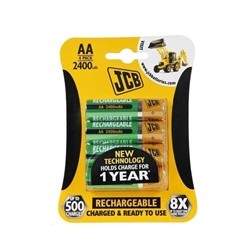 JCB RTU NiMH AA/R06, min.2400mAh, přednabitá, blistr 4 ks