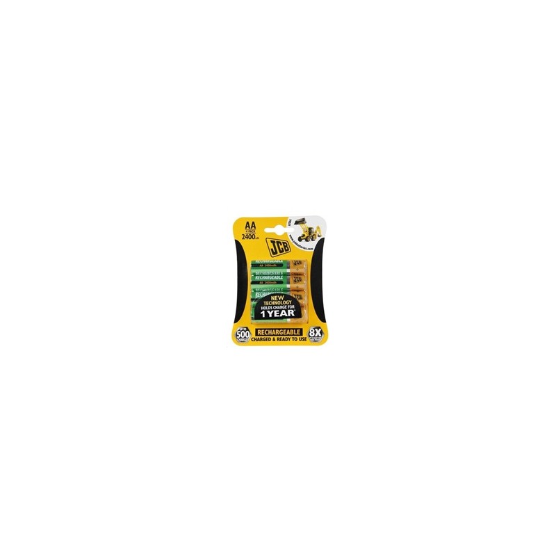 JCB RTU NiMH AA/R06, min.2400mAh, přednabitá, blistr 4 ks