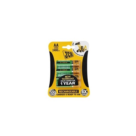 JCB RTU NiMH AA/R06, min.2400mAh, přednabitá, blistr 4 ks