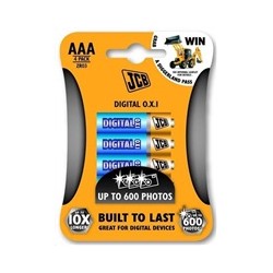 JCB OXI DIGITAL alkalická baterie LR03, blistr 4 ks