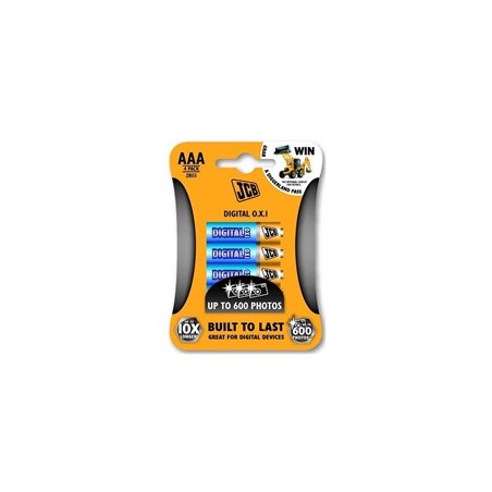 JCB OXI DIGITAL alkalická baterie LR03, blistr 4 ks