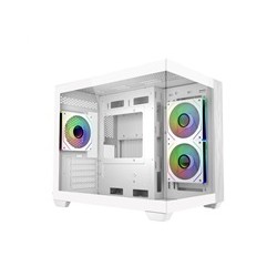 Cooler Master case Elite 481 Wood, ATX, Průhledná bočnice, 3x 120mm ARGB Fan, Bílá