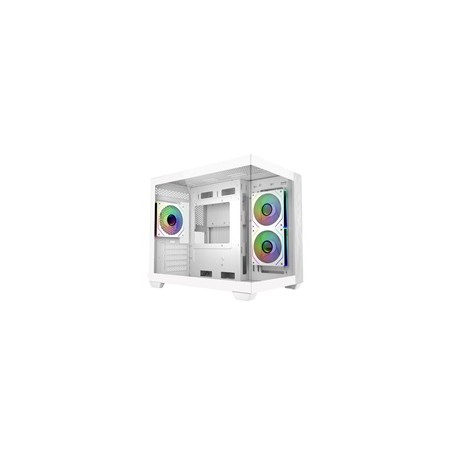 Cooler Master case Elite 481 Wood, ATX, Průhledná bočnice, 3x 120mm ARGB Fan, Bílá