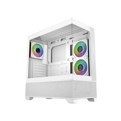Cooler Master case Elite 690 Wood, ATX, Průhledná bočnice, 3x 120mm ARGB Fan, Bílá