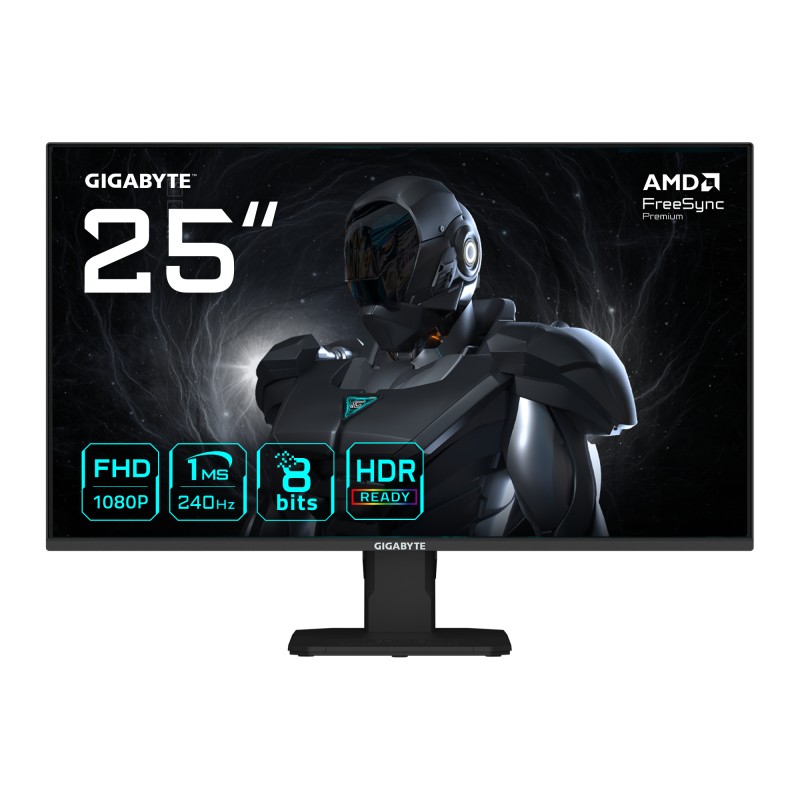GIGABYTE LCD - 24,5" Gaming monitor GS25F2A, SS IPS, 1920x1080 FHD, 240Hz, 1000:1, 300cd/m2, 1ms, 2xHDMI, 1xDP